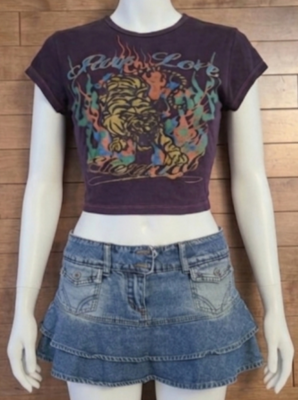 Purple Graphic Crop Top